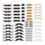 60Pcs Self Sticky Mustache Set Dress up Simulation Facial Hair for Performance
