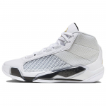 Air Jordan 38 PF FIBA Meeste Tennised Valge Puhta-Plaatina Metallik-Kuld FN7482-100 44.5