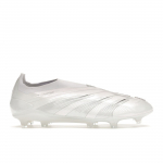 adidas Predator 24 Elite Laceless FG Pearlized Pack Unisex tossud White Cloud-White Silver-Metallic IE1806 40