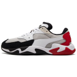 Puma Storm Kangas S&uuml;nteetiline Nahk P&auml;ritolu Spordijalatsid Madalad Vabaajajalatsid Unisex toss Must Valge Punane 369770-09 35.5