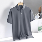 Polos&auml;rk Meeste l&uuml;hikeste varrukatega T-s&auml;rk suvine j&auml;&auml;siidist &otilde;hukese stiiliga rev, poolvarrukatega t&ouml;&ouml;- ja vabaaja riided XL