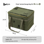 Suure Mahutavusega V&auml;litingimustes Kokkupandav Hoiukast Piknikuks, Telkimiseks, Lauan&otilde;ude, K&ouml;&ouml;gitarvete ja Taktikalise Varustuse jaoks Army Green 30L [38*30*26]