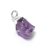 Natural Amethyst Rough Gemstone 925 Sterling Silver Jewelry Pendant 0.59 i1r80