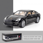 1/24 Porsche Panamera Metallist Valatud Spordiauto Mudel Simulatsioonheli ja -valgusega Sedaanimudel Saab Koguda Kaunistusi Poiste S&uuml;nnip&auml;evakingitusteks must
