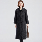 Women's Winter Double-sided Wool Blend Long Coat M