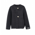 Women's Elegant Short Woolen Coat S