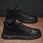 Klassikalised meeste nahast vabaajajalatsid Kevadised Uued k&otilde;rge platvormiga kingad Loaferid Luksuslikud Briti &auml;ristiilis k&otilde;ndimisjalatsid Masculino 44 must