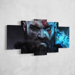M&auml;ngija 5 tk Kratos God Of War Figuurim&auml;ng M&auml;ng Seinakunst Modulaarsed plakatid L&otilde;uendipildid HD Maalid Kodukaunistus Elutoa kaunistus 40x60cm*2 40x80cm*2 40x100cm*1