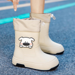 Naiste poolpikkusega veekindlad kummikud, libisemiskindla kummitala ja puuvillase voodriga, v&auml;litingimusteks ja k&ouml;&ouml;gikasutuseks. Size 37 (Length 234mm) gray