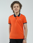 MONTE CARLO Meeste tavalise l&otilde;ikega &uuml;hev&auml;rviline polos&auml;rk l&uuml;hikeste varrukatega 11-12 Years oranž