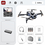 Uus S1S kaugjuhtimispuldiga droon 4/6K HD kahe kaameraga takistuste v&auml;ltimine WIFI FPV optilise vooluga harjadeta RC dron kokkupandav neljakopter 3 km nelja teljega lennuk 4K-1 Battery
