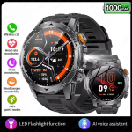 2025 Uus Nutikell Mees 1000mAh Pikk Ooteaeg V&auml;listingimustes Nutikell Mehed LED Taskulamp Veekindel S&uuml;dame L&ouml;&ouml;gisagedus Sport BT K&otilde;ne Nutikellad Silicone h&otilde;be