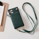 T&otilde;mblukuga Rahakott Nahast Crossbody &Uuml;mbris iPhone'ile 16 15 14 Plus 13 12 11 Pro Max X XS XR 7 8 Plus Pika PaelagaKate For iPhone 13 Mini roheline
