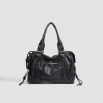 Prantsuse Retro Suure Mahutavusega Pesitud Mootorratturi Crossbody Tassikott Naistele must