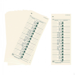 50Pcs Time Cards Attendance Card Overtime Calculation Office Equipment Clock in Timecards