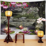 N&otilde;iduslik Metsa Seene Gobel&auml;&auml;n Seinale Riputatav Boheemlaslik Tapiz Hipi Kunst Seina Taust Dekoor Kangas 95x70cm