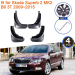 4x Skoda Superb 2 MK2 B6 3T jaoks 2009 2010 2011 2012 2013 2014 2015 porilapid porikaitsed pritsmed eesmine tagaratta poritiib 2009-2015 must