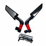 for Yamaha FZ1 FZ6 FZ8 FAZER XJ6 XJR1300 XJR1200 XJR400 Modified motorcycle rearview mirror rotating fixed wind wing reflector punane