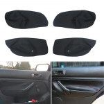 4tk mikrokiudnahast manuaalse juhtimisakna autoukse k&auml;epideme k&auml;etoe paneeli katte liist VW Golf 4 MK4 Jetta 1998 - 2004 2005 jaoks 4x Black-Red line