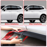 2m4m auto k&uuml;ljeseelikud Kokkup&otilde;rkevastased kleebised Kummist universaalmootorid kriimustusvastase kaitse riba kaitseraua l&auml;ve trimm 2mx5cm black