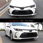 Roostevabast terasest Toyota Corolla Altis -2022 esitulede kaitsekate Udutule raami liistud Auto kaunistus A1-Silver 2pcs