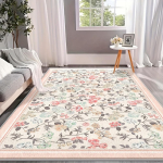 Vaip elutuppa Suur roosa magamistoavaip Voodi k&otilde;rval p&otilde;himatt Kevadlillede taimedega vaibad Pastoraalne stiil Kodu kaunistusvaip 80x120cm gray