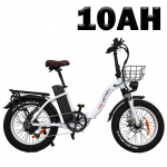 Drvetion CT20 Kokkupandav E-jalgratas 20 750W 48V10/15/20Ah Linnas&otilde;iduks m&otilde;eldud Elektrijalgratas, Shimano 7-k&auml;iguline Utility E-jalgratas, Ideaalne perekommuuterile ja v&auml;ljas&otilde;itudeks Disc brake Bike+10Ah Battery(Split Shipment) valge