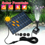 1 W p&auml;ikeseenergial t&ouml;&ouml;tav purskkaev 5 suuruse pihustusadapteriga energias&auml;&auml;stlik veepump tiigiaia kaunistamiseks Solar Fountain 1W