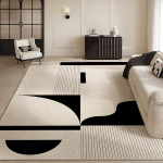 Skandinaavialik Minimalistlik Stiil Jooneaistingeline Abstraktne Vaip Elutoa Magamistoa Vaip Diivani Suur Vaip Kodu Kaunistamine 120X160CM (3.9X5.3FT white