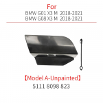 BMW G01 G02 M Sport autole Esipamperi pukseerimissilma katte kork Tarvik Must BMW X3 M X4 M seeriale 2018-2024 51118064606 Model A Unpainted