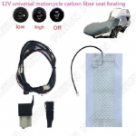 12V Moped Scooter Heated Seat Pad Heater Warmer Pad w/ High/Low Switch Universal