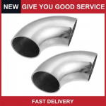 Universal OD 1.5 inch 90 Degree Mandrel Bend Elbow Bend Exhaust Tube Pack of 2