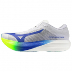 Mizuno Hyperwarp Puhtad Mugava Sobivusega Jooksukingad Unisex toss Valge Sinine Kollane J1GC267001 38