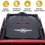 Fit Jeep Wrangler 07-17 JK Full Length Sun Shade Mesh top Blocks Harmful UV Rays black