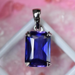 Looduslik 16,55 ct Tansaania sinine tansiidi ripats smaragdl&otilde;ikega SERTIFITSEERITUD v&auml;&auml;riskivi 13.7 mm approx. sinine
