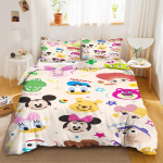 Mickey prindiga magamistoa voodipesukomplekt tekikott J&otilde;ulukingitused Mugavus Multikas Padjap&uuml;&uuml;ri ja lastele sobiv ning t&auml;iskasvanutele 220*240cm 3pcs