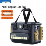 Vastupidav kalastustarvete karp: Kaasaskantav &auml;mber &otilde;ngeridvahoidja ja eluss&ouml;&ouml;da hoiustamisega, kanda k&auml;es v&otilde;i &otilde;lal. 35 Black Gold Lure Box (38*25*28)