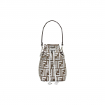 Fendi Mon Tresor FF-mustriga Metallikl&auml;ikega Eemaldatava &Otilde;larihmaga Koppkott Naiste &Otilde;lakott H&otilde;bedane 8BS010APKVF1MZS Basic Set (Bag+Dust Bag)