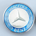 3D ABS Logo Auto Esiv&otilde;re Esikatte Embleemi Kleebis Mercedes Benz W203 W204 W205 W206 W212 W213 W221 W222 W223 jaoks Tarvikud 57mm silver sticker