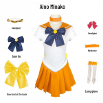 Sailor Moon Mizuki Rei Cosplay Kost&uuml;&uuml;m Lastele ja T&auml;iskasvanutele - T&auml;ielik Komplekt Child 130