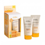 d'Alba UV Essence Waterfull Vita-C Kapslitega Vananemisvastane P&auml;ikesekaitsekreem SPF50+ PA++++ Helendav P&auml;ikesekreem Duo Komplekt 50ml + 50ml