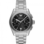 Emporio Armani Federico Must Roostevabast Terasest Meeste Kvarts Kronograaf AR11560 must