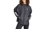 adidas Wind.Rdy Hyperglam Triibulise Logotr&uuml;kiga Pikkade Varrukatega Kapuutsiga Jakk IS8036 S