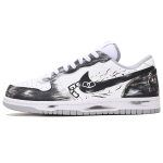 Nike Big Abrasion Resistant Breathable Low top Skateboard Shoes Men's Black White 355152-106(Team804-) 40 gray