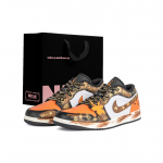 Jordan Air Jordan 1 Abrasion Resistant Breathable Low top Vintage Basketball Shoes Women's Orange Brown 553560-081(Team1704-GSBOX) 36