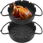 2 tk &otilde;hufrit&uuml;&uuml;ri silikoonkorv silikoonvorm Airfryer ahju k&uuml;psetusplaat Pitsa praetud kanakorv korduvkasutatavad pannivoodri tarvikud