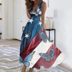 Naiste pikk kleit Maxi kleit vabaaja kleit Sifoonist kleidid Swing Kleit vabaaja t&auml;iskasvanud &otilde;ues Igap&auml;evane kohting, volangidega l&uuml;hikeste varrukatega V-kaelusega kleit XXL