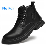 Trendikad meeste saapad Kvaliteetsed Briti stiilis Moodsad saapad Talvised Pluss samet Soojad K&otilde;rge s&auml;&auml;rega Meeste vabaaja kingad Must nahast saapad 38