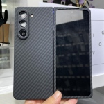 YTF-carbon p&auml;ris s&uuml;sinikkiust &uuml;mbris Samsung Galaxy Z Fold 6 jaoks Aramid-kiud Ultra-&otilde;huke kukkumisvastane Z Fold 5 telefoni kate For Z Fold 5