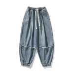 S&uuml;gis Talv Meeste Vintage Vabaaja teksap&uuml;ksid Lahedad Denim Harem-p&uuml;ksid Meeste Puuvillased Ameerika Retro Cargo teksap&uuml;ksid Streetwear Denim-p&uuml;ksid XL helesinine v&auml;rv